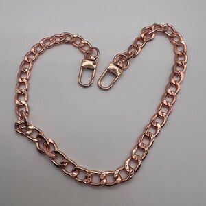 Brand New Rose Gold Chunky Chain Wrist/ Mini Bag Replacement 17.5” Lobster Clasp